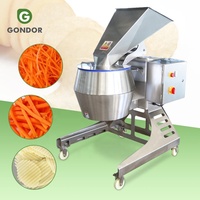 Trancheuse centrifuge à ondes industrielles Coupe d'oignons Taro Slicer Act Coupeur de pommes de terre 100kg/heure Machine pour la friture