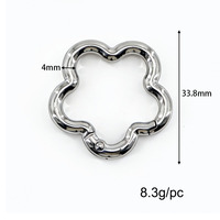 LFEDC Vente en gros de fermoirs à ressort rotatifs en alliage de zinc en forme de fleur de prunier pour sacs et accessoires de porte-clés