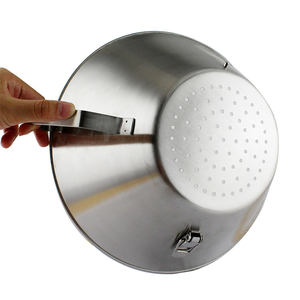 Mutfak alet filtre yağ konteyner çip kevgir süzgeçler paslanmaz çelik fransız Fry kevgir ile kolu için kızarmış gıda - Product Image 4