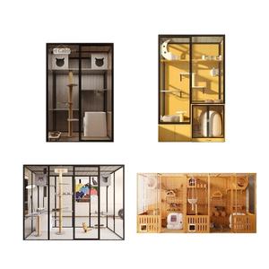 Большая вилла для кошек Ruimuxiang: домашний комплекс для кошек с лазалкой, лежанкой, металлическим каркасом и лотком для туалета - Product Image 5