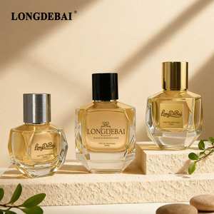 Venta al por mayor vacío claro engarzado botella de Perfume de vidrio 30ml 50ml 100mL botella de Perfume Irregular con imán tapa con caja - Product Image 6