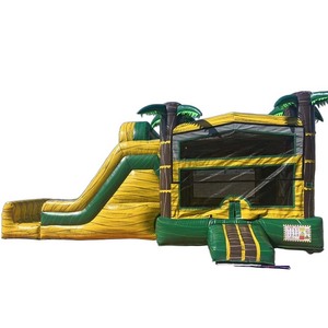 Castello Gonfiabile Multifunzione Personalizzato Tongle in PVC Multicolore con Scivolo Asciutto per Noleggio Commerciale per Feste - Product Image 4