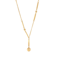 Collier en acier inoxydable plaqué or 14 carats avec pendentif boule de sable, chaîne serpent géométrique, accessoires de mode tendance pour fêtes, vente en gros