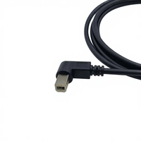 Câble d'imprimante et de scanner 1M USB C MÂLE vers USB B MÂLE coudé Noir PVC Standard, Câble de données USB multifonctionnel