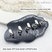 À la mode nouvelle Base de pratique des ongles attachement magnétique coloré acrylique pièce d'échecs Style plastique liquide écologique porte-ongles