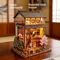 Kit de maison miniature de style japonais à faire soi-même, boutique Yakitori, puzzle en bois 3D, scène de restaurant Izakaya, modèle de construction artisanal, décoration