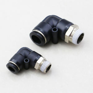 4 6 8 10 12 14mm M5 1/8 1/4 3/8 1/2 plastik uydurma 90 derece erkek dirsek <span class=keywords><strong>PL</strong></span> üzerinde itin pirinç pnömatik bağlayıcı hava borusu uydurma - Product Image 4