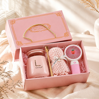 Coffret Cadeau d'Affaires : Panier Cadeau Spa avec Tasse en Céramique, Serviette Douce et Ventilateur Pratique pour Femmes – Idéal pour Événements et Cadeaux Promotionnels