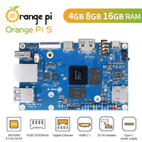 New Orange Pi 5 RK3588S Single Board Computer 4/8/16GB RAM Supports 8K Video PCIE Offers USB WiFi+BT Adapter Development Kits