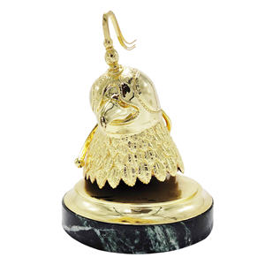 Testa di uccelli con Base in marmo di lusso moderno personalizzato trofeo Souvenir in metallo artigianato trofeo di falco per regali di eventi aziendali - Product Image 1
