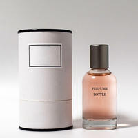 Flacon de parfum transparent de luxe vide 30ml 50ml 100ml en verre rechargeable avec pulvérisateur et emballage en boîte sérigraphiée