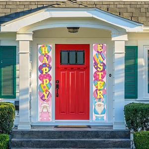 Bannière de Pâques personnalisée en gros, décorations de porte d'entrée par sublimation pour la maison, techniques d'impression numérique pour les fêtes - Product Image 4