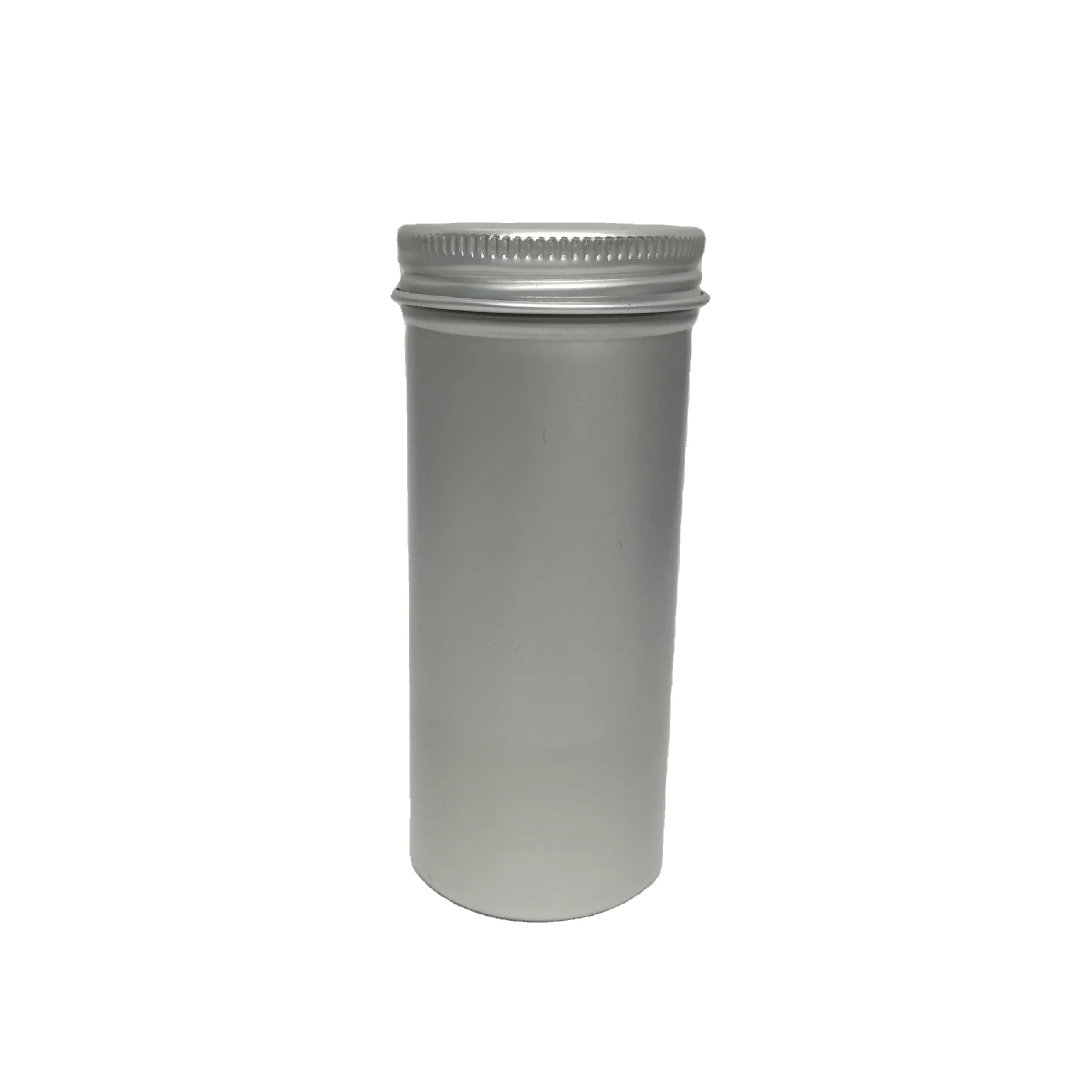Oem Oem 50Ml Lege Zilveren Aluminium Pot, Cosmetische Thee Eten Kan Aluminium Potten Met Schroefdeksels Groothandel