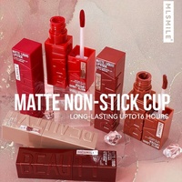 Rouge à lèvres liquide mat exclusif transfrontalier, anti-transfert, longue tenue et formule inaltérable, taille standard