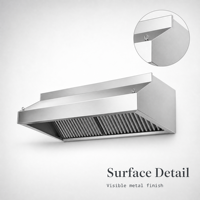 Penghisap Asap Dapur Komersial dari Baja Anti Karat dengan Filter Baffle untuk Ventilasi Memasak Restoran