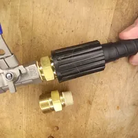 Laiton M22-14mm mâle 3/8 1/4 filetage tuyau externe raccord de mamelon hexagonal 4500 PSI nettoyeur haute pression adaptateur d'accouplement outil de nettoyage de voiture