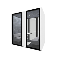 Cabine de téléphone avec panneau acoustique, boîtier de kiosque, Portable, pour Studio Photo, pour enregistrement, musique, Table de bureau