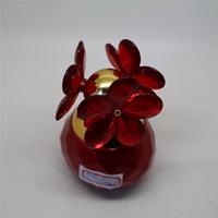 Botol Parfum Kaca Merah Mewah untuk Wanita, Set Lengkap 70Ml dengan Topi Aluminium Bunga