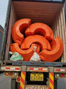 Marine Dredger Kunststoff rohr schwimmt Rohrs chw immer zum Ausbaggern von HDPE-Rohrleitungen - Product Image 6