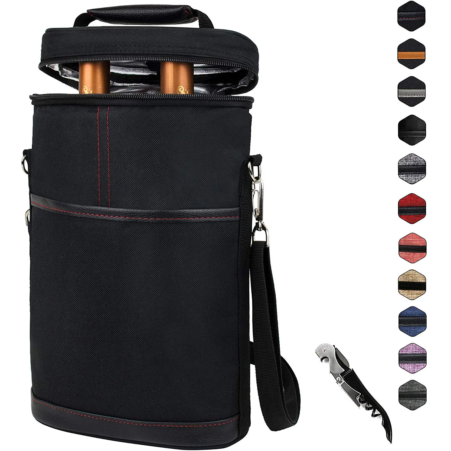 Khuyến Mại Xử Lý Đầy Màu Sắc Rõ Ràng Cooler Wine Bottle Chủ Tote Set Ice PVC Túi Lạnh Cho Cắm Trại