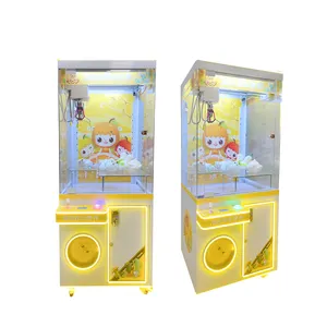 Arcade Yellow Dollhouse Claw-Maschine individuelles Muster Super Star Claw-Maschine Münz-Snack-Maschine akzeptiert