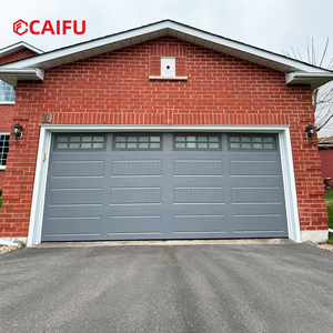 Portes de <span class=keywords><strong>garage</strong></span> automatiques sectionnelles en aluminium noir isolées pour maisons, résidences et portails commerciaux - Product Image 3