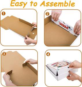 Cajas <span class=keywords><strong>para</strong></span> Pizza Pequeñas Blancas Corrugadas, Caja <span class=keywords><strong>para</strong></span> Pizza Planet, Contenedores <span class=keywords><strong>para</strong></span> Llevar, Cajas de Empaque <span class=keywords><strong>para</strong></span> Pizza, Pastel, Galletas y Bocadillos - Product Image 4