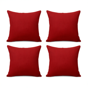 Cojines Rojos para Silla de Tela Oxford, 15.7x15.7x2.8 Pulgadas, Rellenos de Espuma, Paquete de 4 - Product Image 1