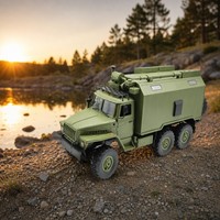 Camion RC de qualité hobby 6x6, camion-benne 2,4 GHz LED 40 min ABS+Métal Prêt à l'emploi Intérieur-Extérieur Fonction Suivez-moi Chargeur inclus