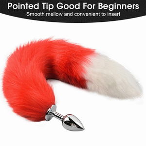अनुकूलन योग्य लंबाई मजाकिया खिलौना वयस्क खेल बट प्लग के साथ शुरुआती लोमड़ी पूंछ गुदा प्लग - Product Image 2