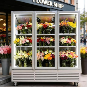 Vitrina Refrigerada Vertical de Tres Puertas para Exhibición Floral, Refrigerador Comercial para Conservación de Flores Frescas - Product Image 1