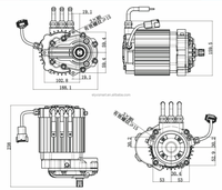 Moteur de kart électrique EY106 12KW 60V-84V, kit moteur de kart 68NM, moteur central pour kart électrique enfant, moteur de drift kart, pièces de buggy des dunes