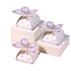 Premium Eco-Friendly Reusable 1mm Thick Square Paperboard Folders Winged Wedding Favor Hollow Butterfly Candy <b>Party</b> Decorations - Product Image 3