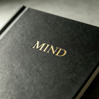 Carnet A5 Premium MIND Journal en cuir PU, couverture rigide, logo personnalisé, auto-reflexion pour hommes et femmes