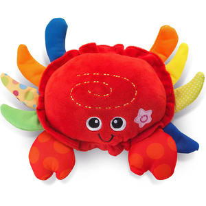 Jouet musical en peluche Crabe 3 + Mois Bébés <span class=keywords><strong>Comptines</strong></span> Sons Capteur Bouton Ventre Temps Développement Précoce Reborn Baby Dolls - Product Image 1