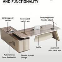 Bureau de direction moderne en bois extensible et écologique, mobilier commercial - Grande Vente