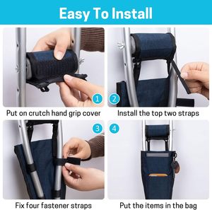 Free sample Factory Manufacturer Secure Pouch Cane Walker Crutches <b>Wheel</b> Chairs Universal Crutch <b>Bag</b> Pouch Crutch Storage <b>Bags</b> - Product Image 4