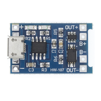 Circuit imprimé RDS électronique, Module de chargeur de batterie au Lithium, Micro USB 18650, Protection double fonctions 5V 1a, TP4056