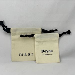 Eco-Friendly Cotton <b>Drawstring</b> <b>Pouch</b> Natural Color Reusable Dust Storage Bag - Product Image 5