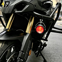 Projecteur LED avant pour moto, double couleur, faisceau haut/bas, design en forme d'œil, construction en alliage d'aluminium, éclairage étanche