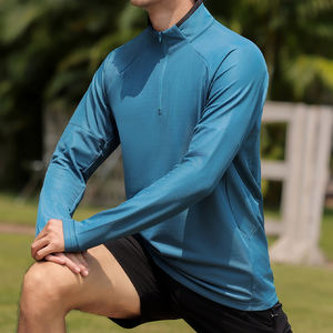 현대적인 맞춤형 착용감으로 야외 운동을위한 내구성 빌드 성능 맞춤 남성 긴 소매 셔츠 - Product Image 3