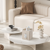 Boîte à mouchoirs en cuir PU pour la décoration de la maison stockage de bureau porte-serviettes en gros personnalisé