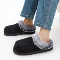 Chaussons d'intérieur chauds en fausse daim avec mousse à mémoire de forme pour homme, grande taille, collection 2026 – Vente en gros