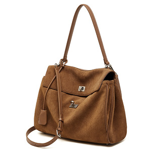 Sac à bandoulière en daim pour femme Rodeo, style vintage, grande capacité, sac à main à sangle unique, toutes saisons, fermeture à rabat - Product Image 5