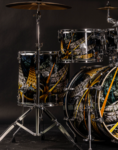 Set di <span class=keywords><strong>Batteria</strong></span> Acustica con Scelta di Colori, Strumenti Musicali con Fusto in Legno di Pioppo - Product Image 5