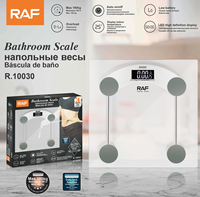 Báscula de Baño Digital RAF con Capacidad Máxima de 180 kg, Función de Encendido/Apagado Automático, Pantalla LED de Alta Definición para Uso Doméstico