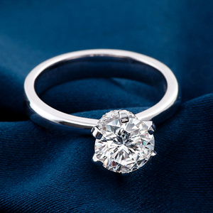 Nouvelle arrivée Bague solitaire en or blanc massif 18 carats 1,5 CT Moissanite Diamant Design classique Bague délicate pour femme Stock en gros - Product Image 3