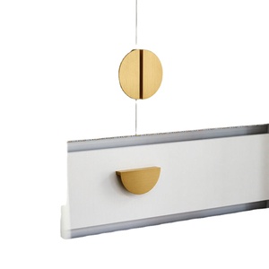 Koppalive Furniture Modern Gold Drawer Pulls Crescent Black Solid Brass Living Room Dresser Cabinet <strong>Door</strong> Wardrobe Handle - Product Image 2