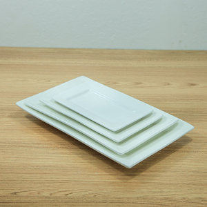 Grosir Pabrik Keramik Modern <span class=keywords><strong>8</strong></span> inci putih piring makan persegi panjang UNTUK RESTORAN dan pernikahan menggunakan <span class=keywords><strong>Microwave</strong></span> aman - Product Image 3