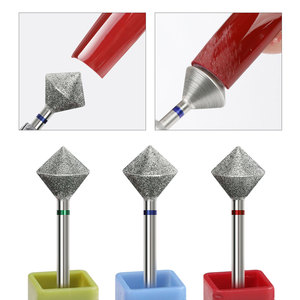 10 embouts de perçage pour ongles en forme de losange, en acier inoxydable, durables, pour les pointes d'ongles en forme de C, outils de manucure - Product Image 3